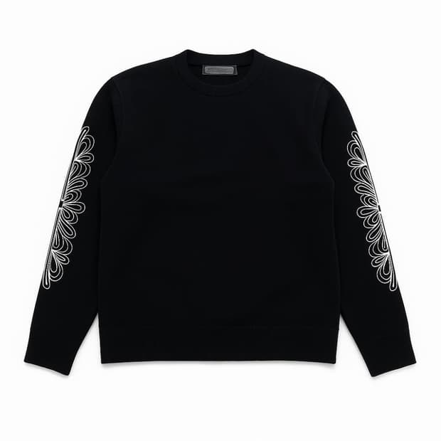 chrome hearts cashmere floral knit