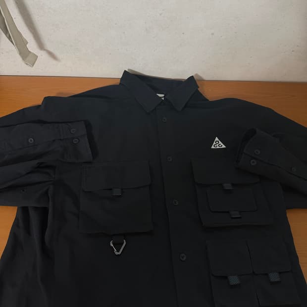 나이키 ACG 드라이핏 UV 디베스테이션 트레일 셔츠 블랙 서밋 화이트