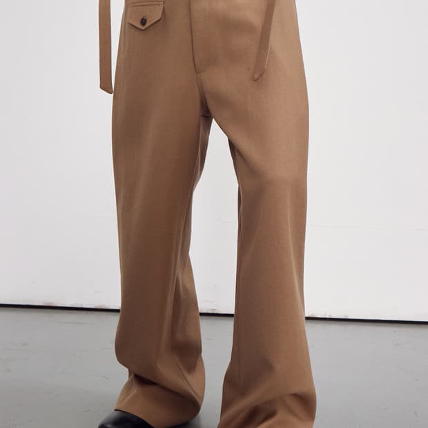 렉토 23FW 페이톤 버진울 슬랙스 팬츠 카키베이지