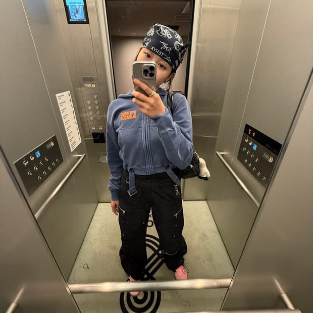 히스테릭글래머 베이비시팅클럽 후드집업 babysittingclub