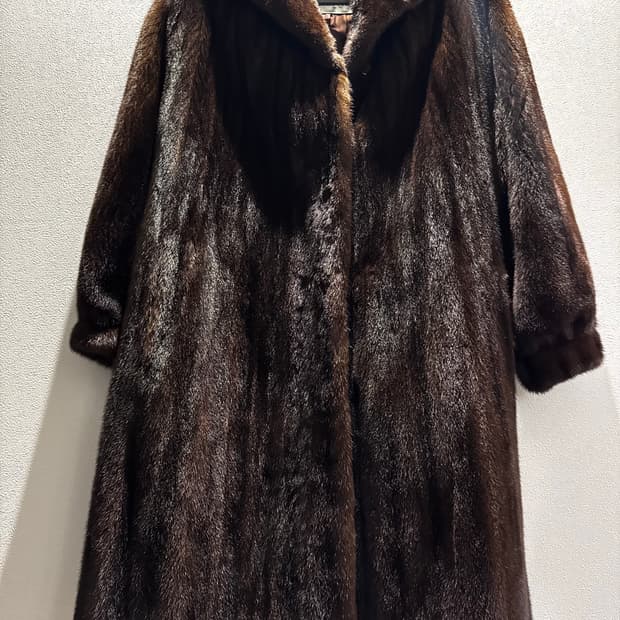 사가밍크 풀스킨 롱 밍크 코트