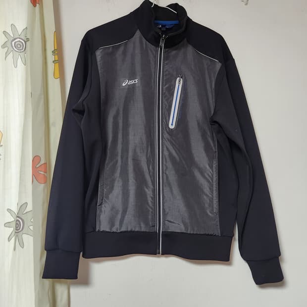 아식스 블랙 폴리스안감 트레이닝 자켓95