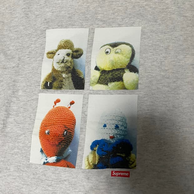 슈프림 마이크 켈리 mike kelley 그레이 반팔 티셔츠