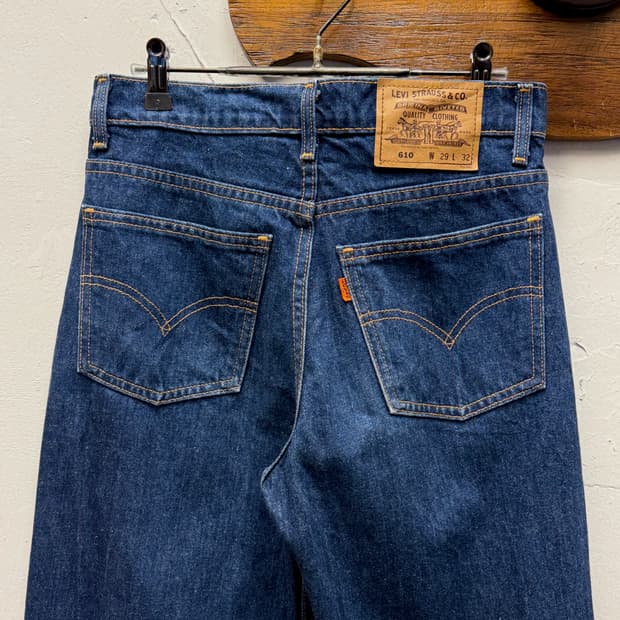 90s Levi's 610 Orange Tab Tapered Denim 