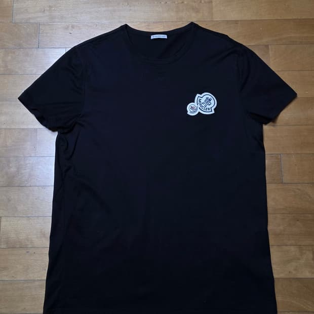 [XL,새상품급]몽클레어 더블와펜 반팔 블랙