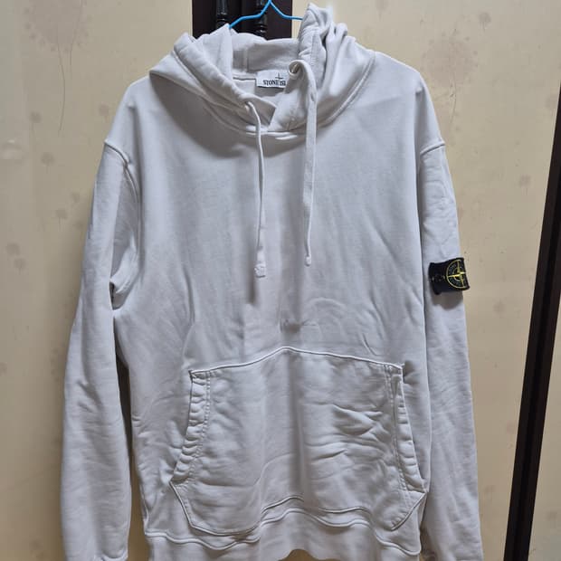 [XXL]21ss스톤아일랜드 와펜 맨투맨후드 화이트 흰색 105 110