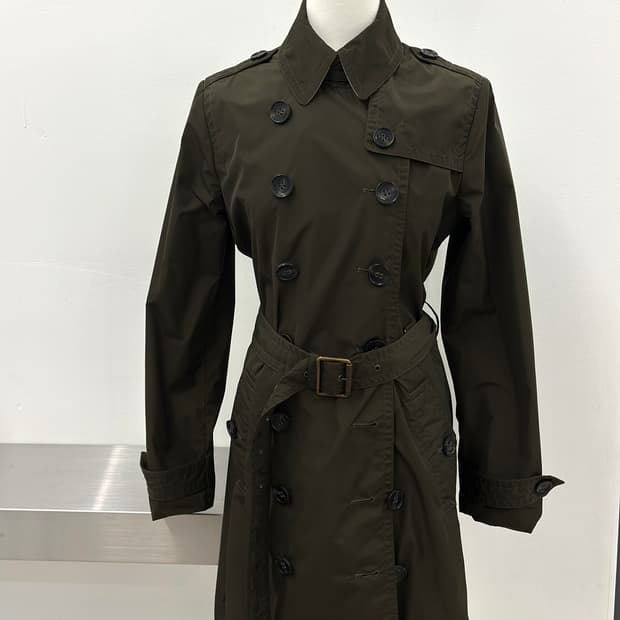 버버리 딥카키 발모랄 트렌치 코트  