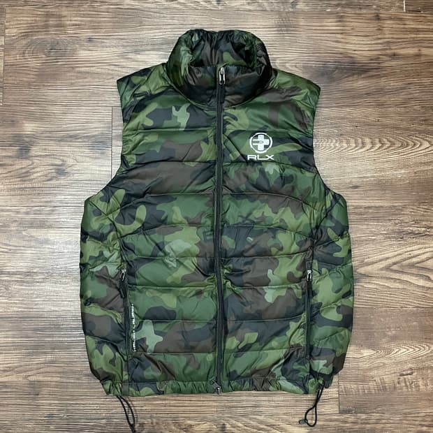 폴로 랄프로렌 RLX 카모 다운 푸퍼 베스트 패딩조끼