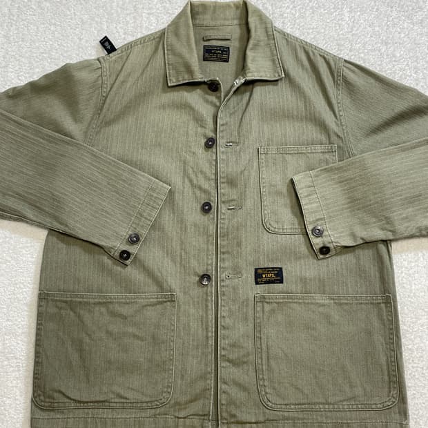 더블탭스 코튼 헤링본 자켓