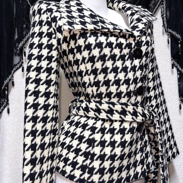 오네갸루 하운드투스 벨트 자켓 숏코트 로걀 나나 펑크 헤이세이 시부야