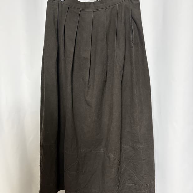 브라운 코튼 스커트