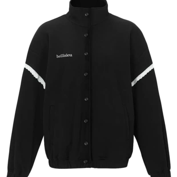 새상품급) 벨리아르 레이스 봄버 자켓 블랙 워니하우스