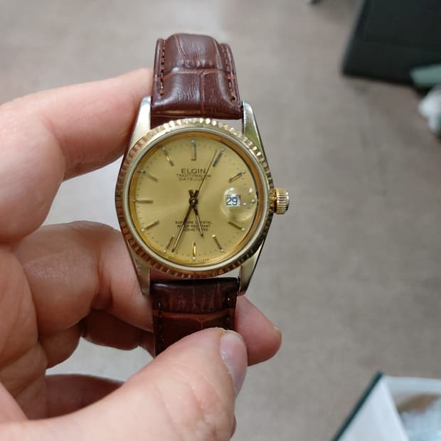 엘진 금장 데이저스트 남성 시계