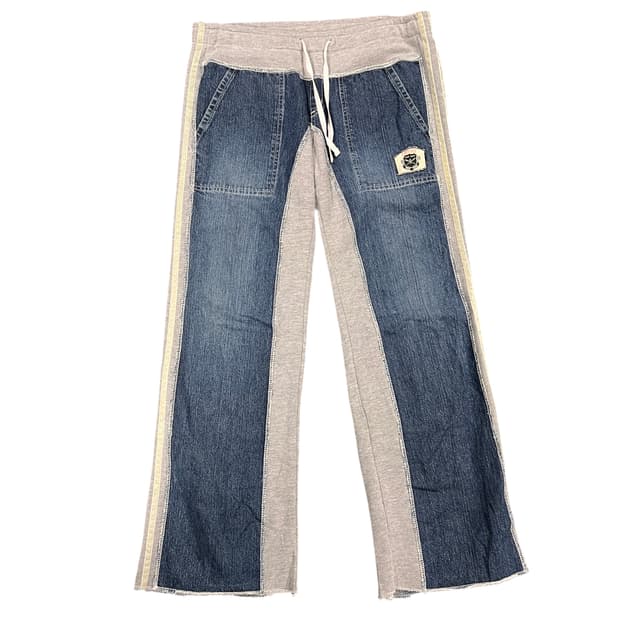 컨버스 데님 와이드 츄리닝 팬츠 L