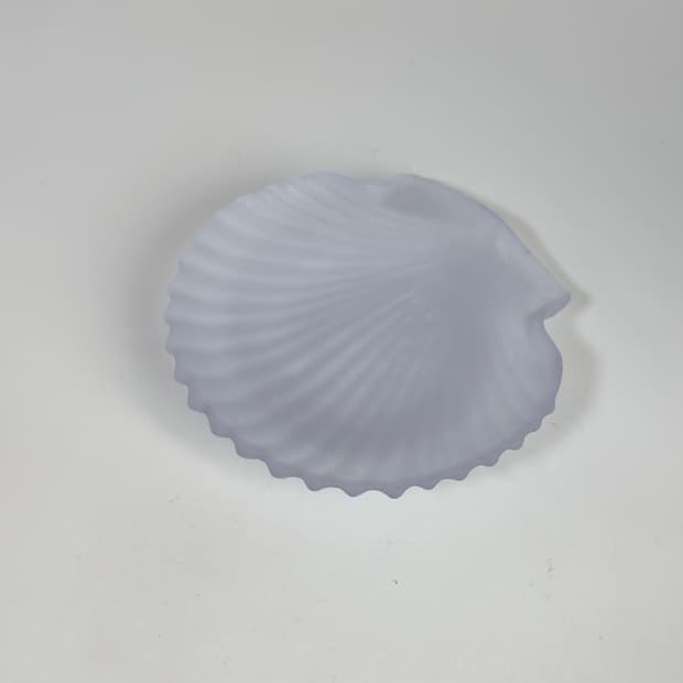 80s 히로타 글라스 빈티지 쉘 트레이 파스텔 라벤더