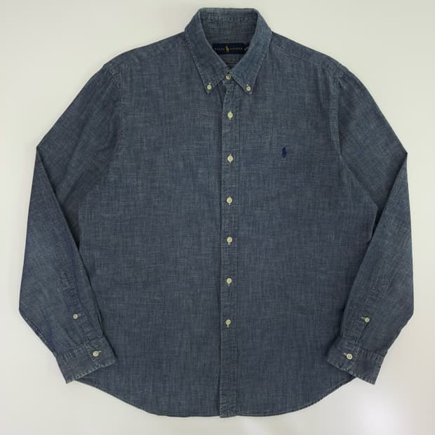 Polo  폴로 랄프로렌 자수 코튼 샴브레이 셔츠