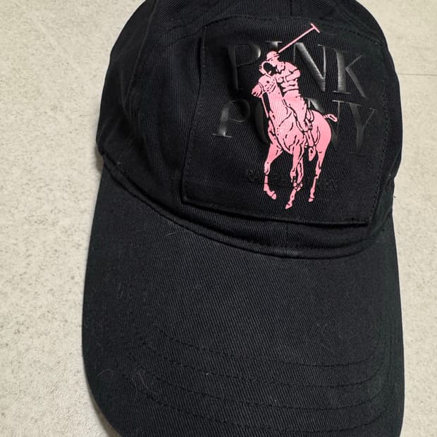 폴로 랄프로렌 빈티지 핑크 캡 