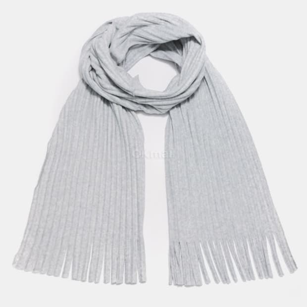 옴므플리세 플리츠 머플러 라이트그레이