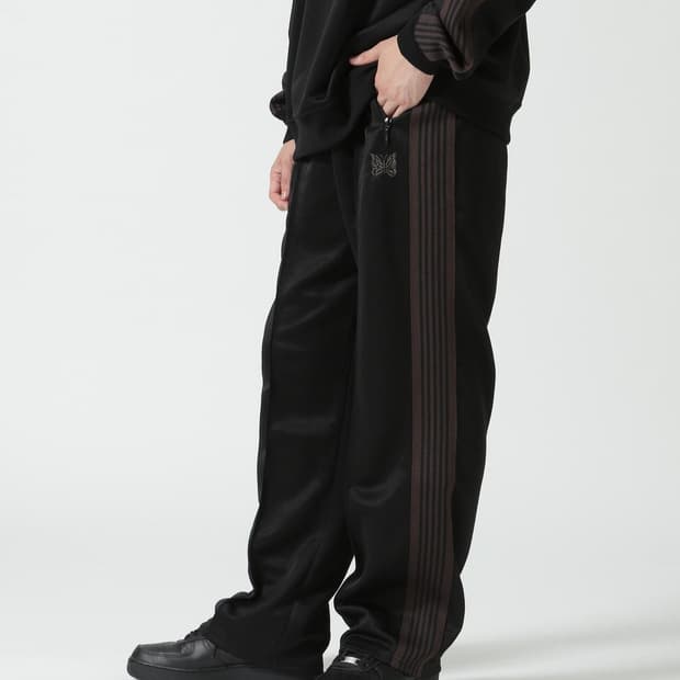 니들스 폴리 스무스 트랙 팬츠 블랙