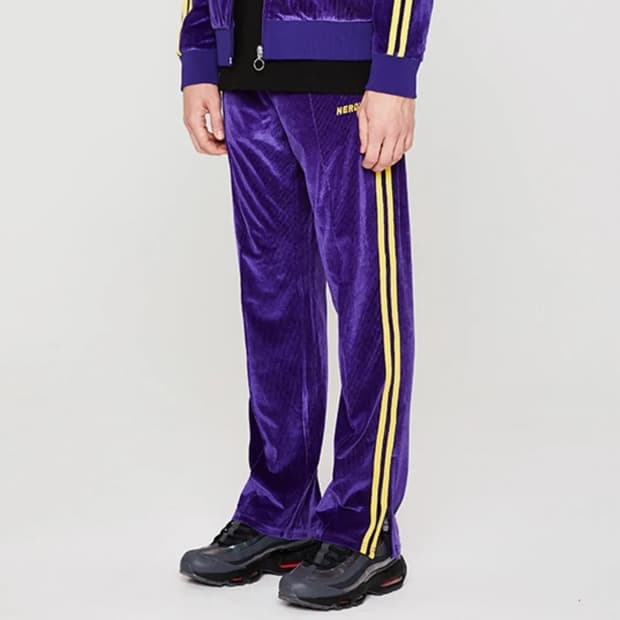 (L)널디 벨벳 트랙 팬츠 퍼플