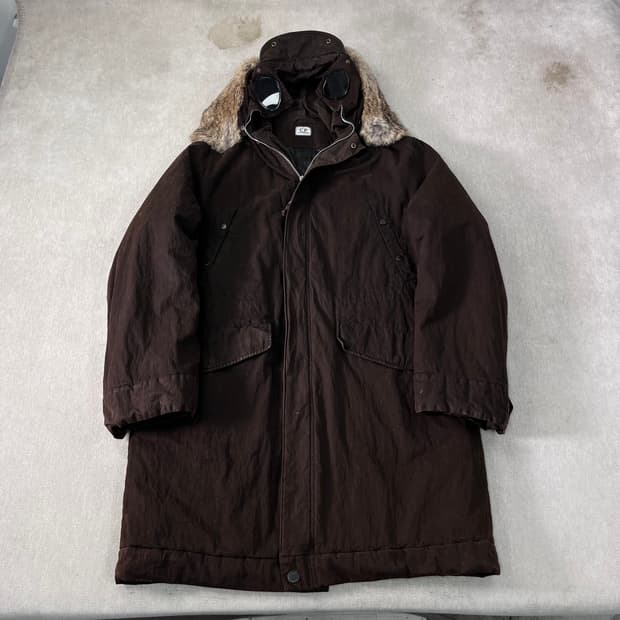 100 CP컴퍼니 왁스드 신슐레이트 고글 야상 파카