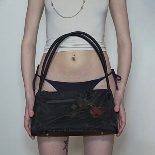 스컬프터 장미백(검정) keepsake mesh bag