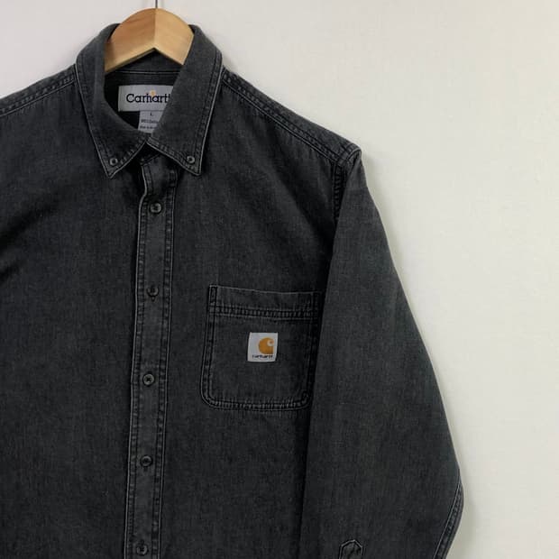 105 칼하트 블랙 데님 셔츠