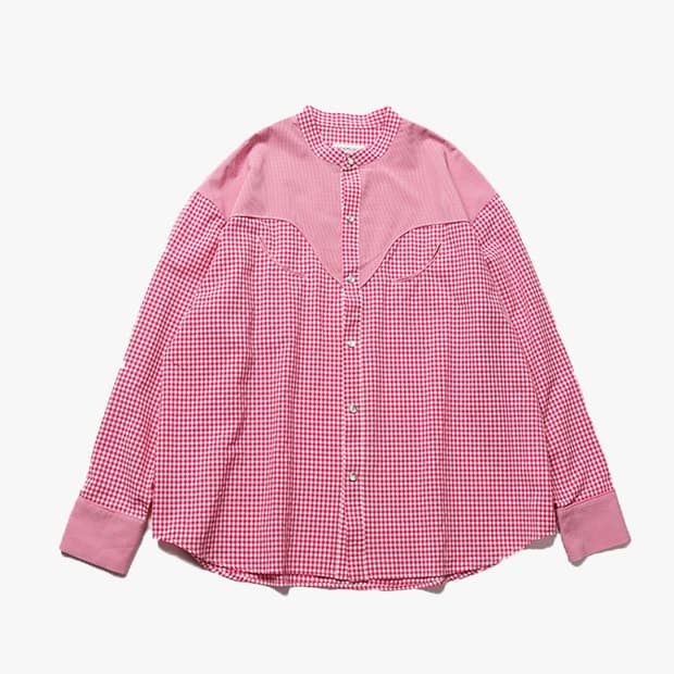 BEAMS BOY - CHINA COLLAR WESTERN SHIRT