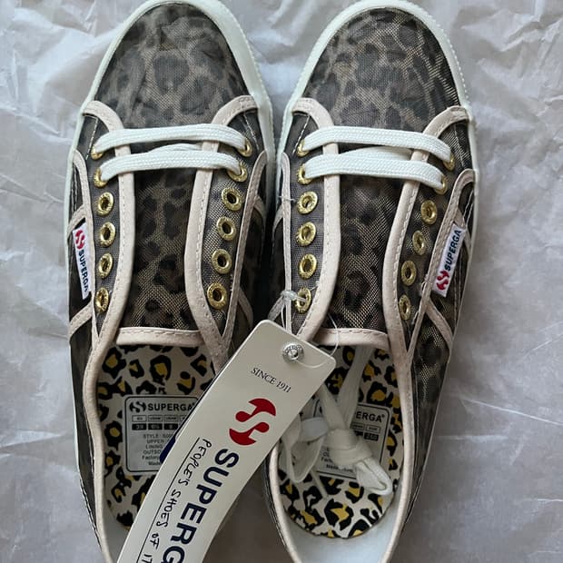 SUPERGA Mesh leopard ANIMAL 호피 스니커즈