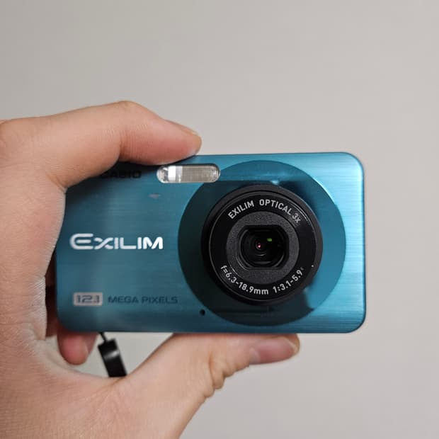 카시오 엑슬림 EX-Z90 블루 디지털 카메라 빈티지디카