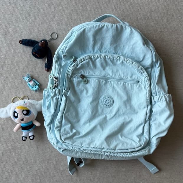 🩵키플링 스카이블루 빅 백팩