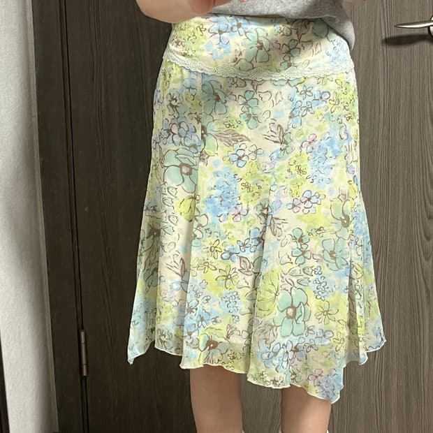 [페어리 / 오리엔탈] 플라워 미디 스커트