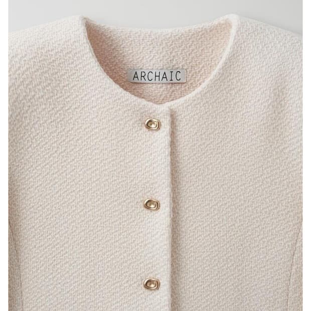 아르카익 spring tweed jacket 크림 M