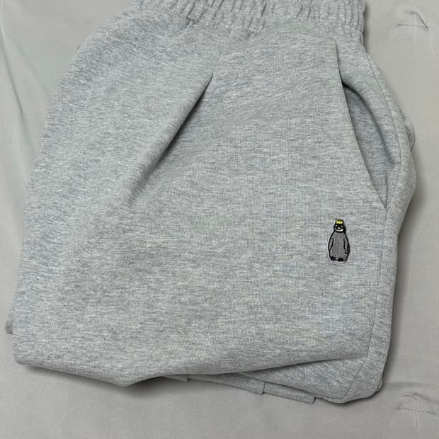 (M)가까이 유니언즈 원턱 와이드 스웻팬츠 그레이