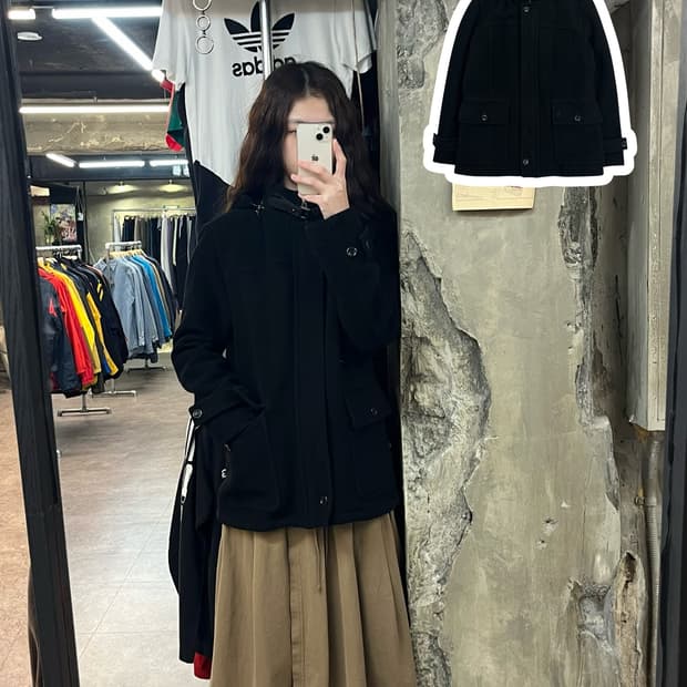빈폴 후드 코트 블랙 90 #csz2239