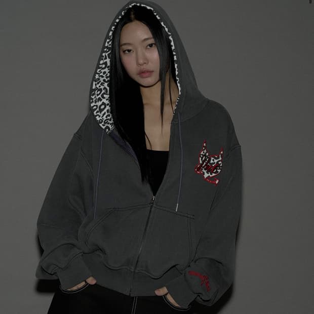 플리즈노팔로우 후드집업