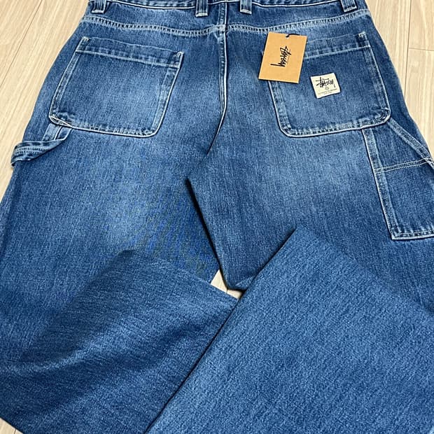 스투시 더블니 데님 (BLUE) 32size