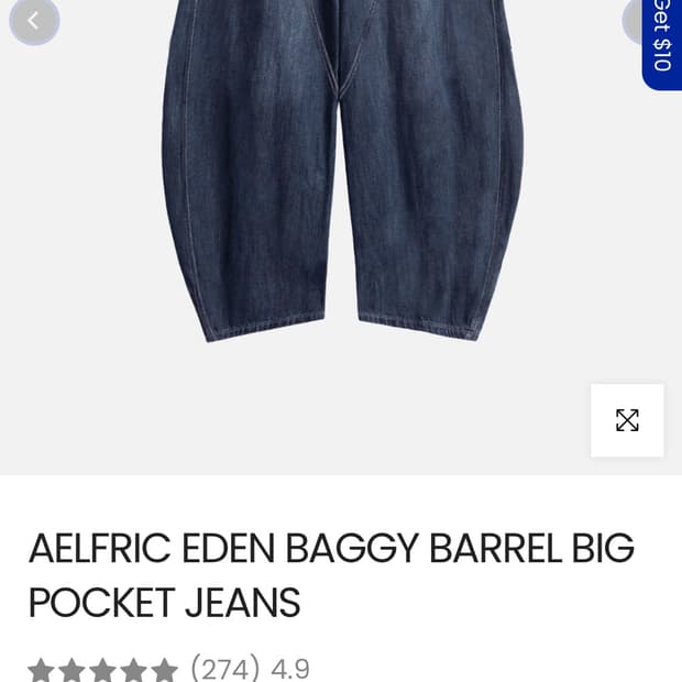 AELFRIC EDEN BAGGY BARREL BIG POCKET JEA