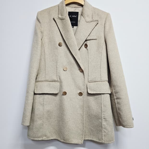 K_daba 핸드메이드 울코트 아이보리 자켓