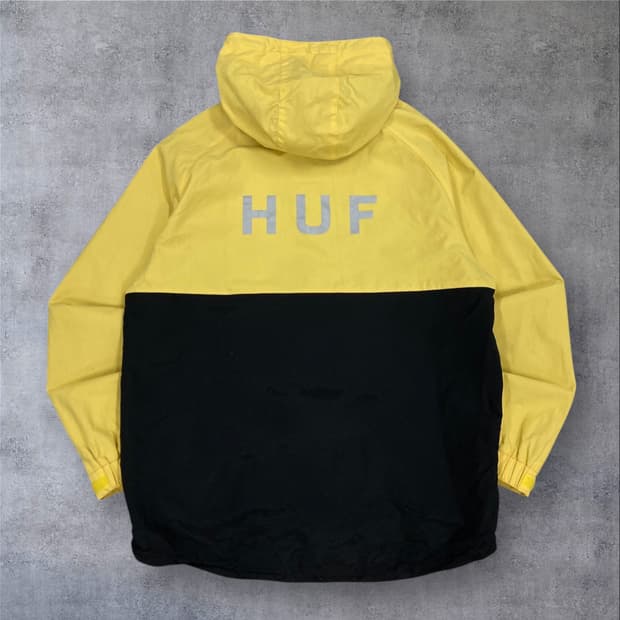 HUF 믹스 컬러 스펠아웃 빅로고 바람막이