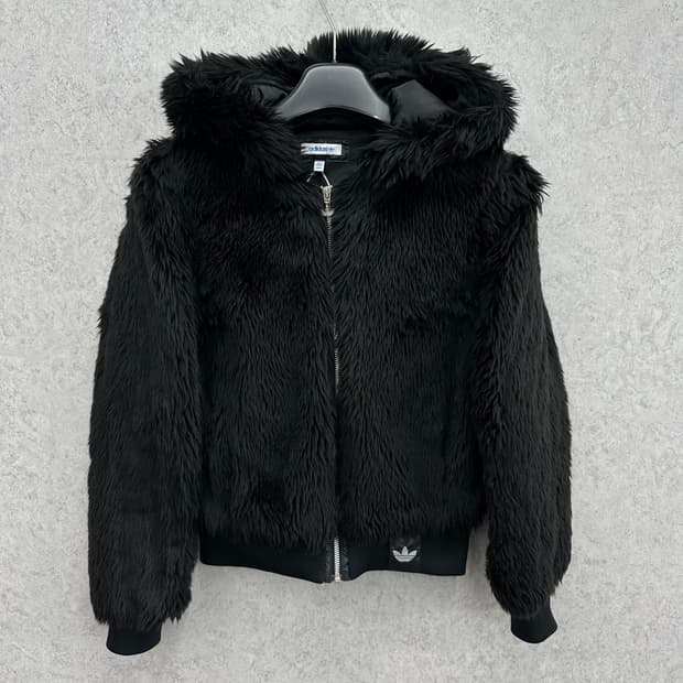 95 아디다스 여자 퍼 후드집업