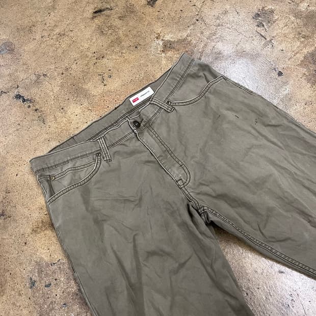 [정품] 랭글러 스트레이트핏 면바지 카키 b14