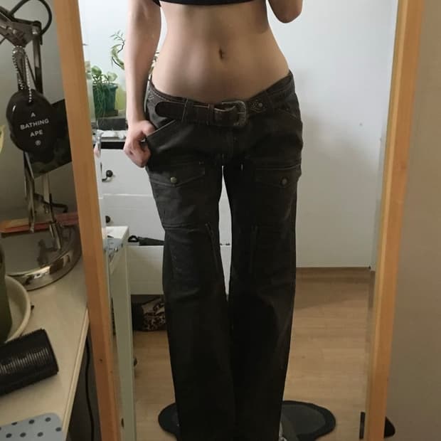 빈티지 브라운 팬츠