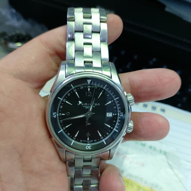 해밀턴 GMT 오토매틱 메탈 시계