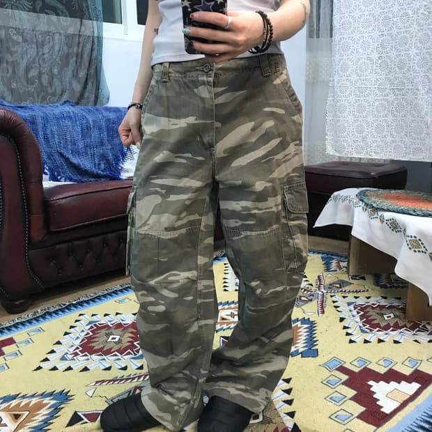 갭 GAP 빈티지 카모 카고팬츠 