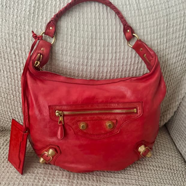 발렌시아가 자이언트 모터백 시티 호보백 숄더백