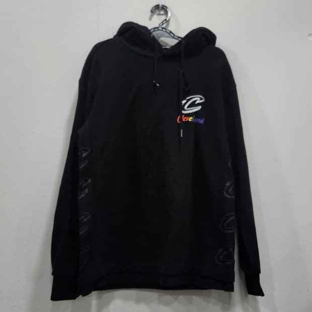 [M] NBA 클리브랜드 블랙 레이어드 후드티 남녀공용 M