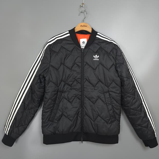 남성용 아디다스 Adidas 오리지널스 SST 퀼팅 봄버 자켓 블랙 L