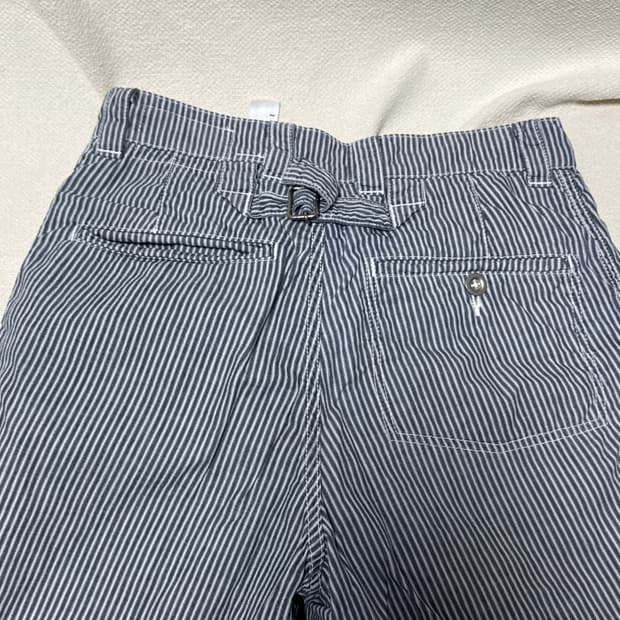 MHL. 히코리 스트라이프 워크팬츠 