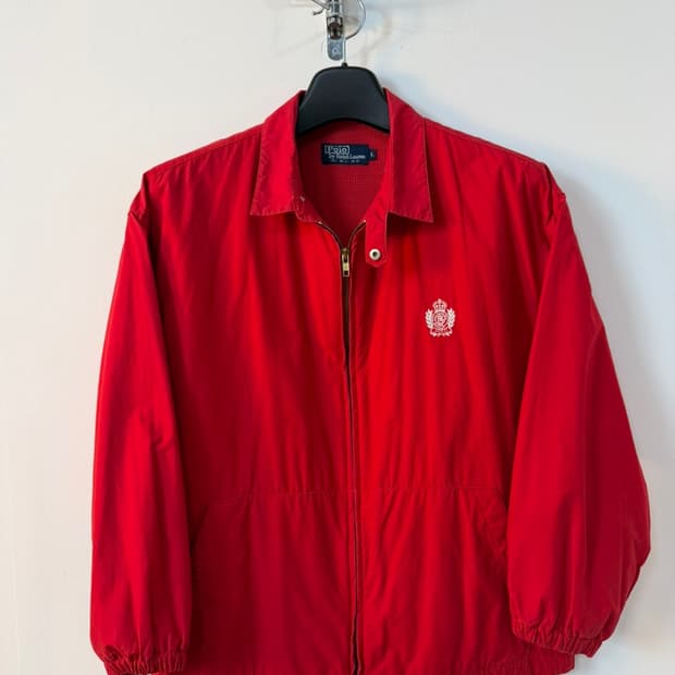 90s 폴로 랄프로렌 크레스트 로고 스윙톱 블루종 